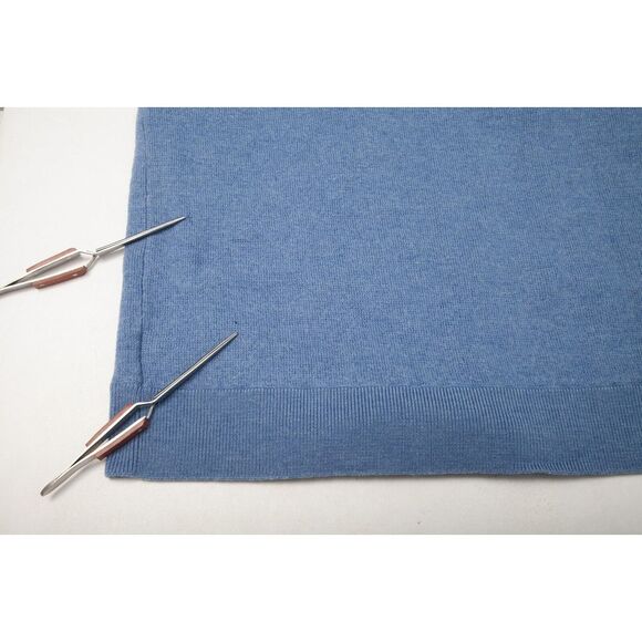 Jim Naatz by Vineyard Vines Sweater Men Medium Blue Merino Wool 1/4 Zip Pullover - Picture 6 of 12